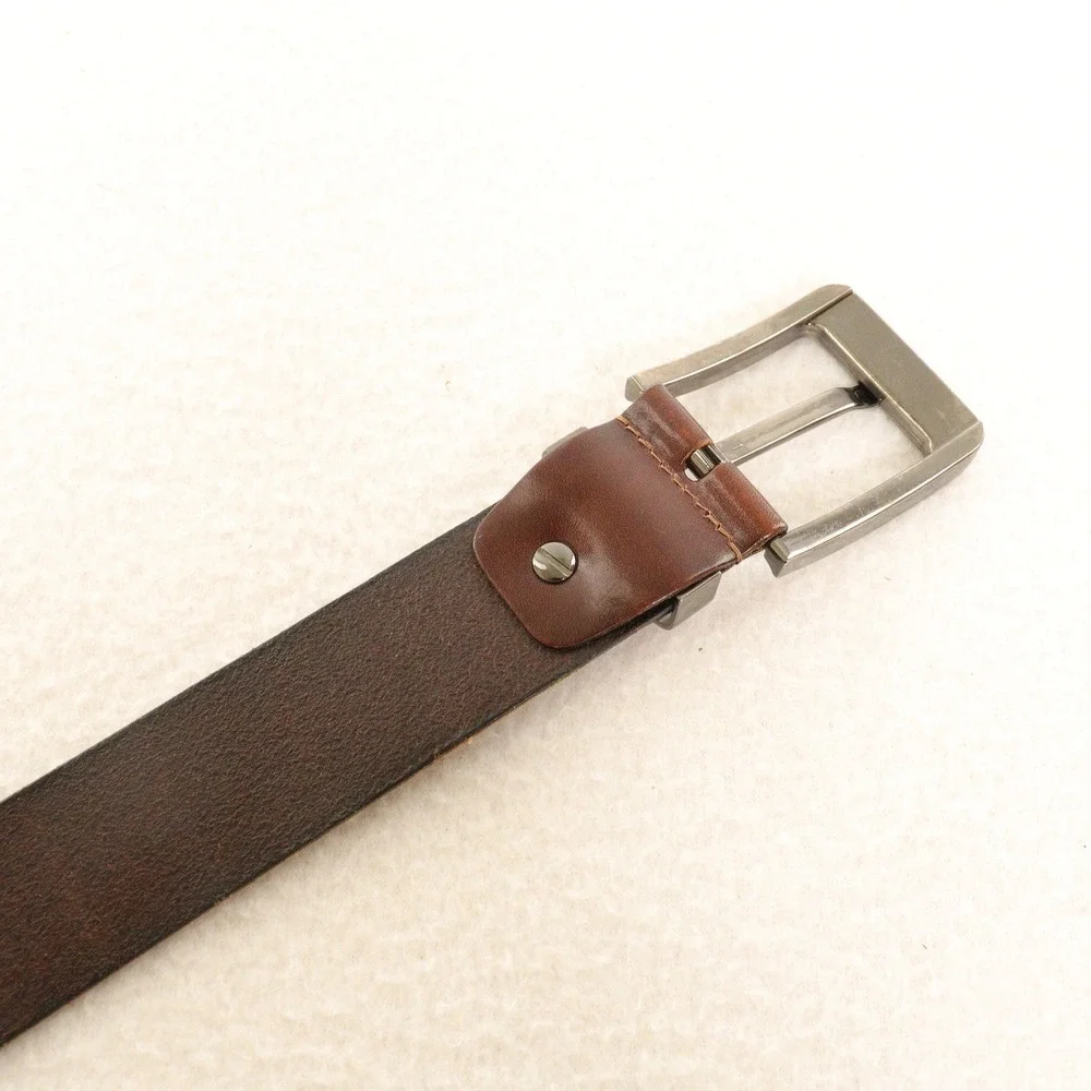 Stacy Adams Belt Textured Casual Dress Brown Leather Men 34